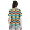 Pop Art  V-Neck Flutter Sleeve Top View2