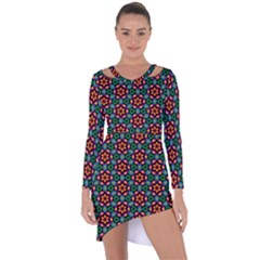 Pattern  Asymmetric Cut-out Shift Dress by Sobalvarro