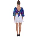 Background  Tie Back Butterfly Sleeve Chiffon Top View2