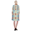 Pattern Long Sleeve Velvet Front Wrap Dress View2
