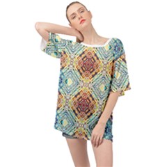 Pattern Oversized Chiffon Top by Sobalvarro