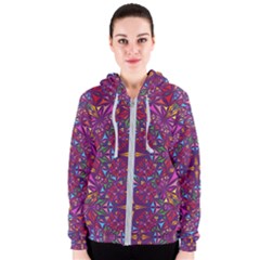 Kaleidoscope  Women s Zipper Hoodie by Sobalvarro