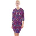 Kaleidoscope  Quarter Sleeve Hood Bodycon Dress View1