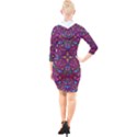 Kaleidoscope  Quarter Sleeve Hood Bodycon Dress View2