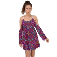 Kaleidoscope  Kimono Sleeves Boho Dress by Sobalvarro