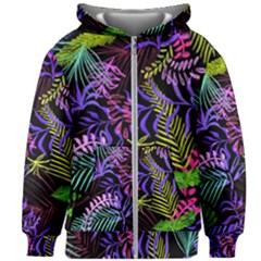 Leaves  Kids  Zipper Hoodie Without Drawstring by Sobalvarro