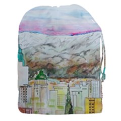 Mendoza City Argentina Mountains Drawstring Pouch (xxxl) by Wegoenart