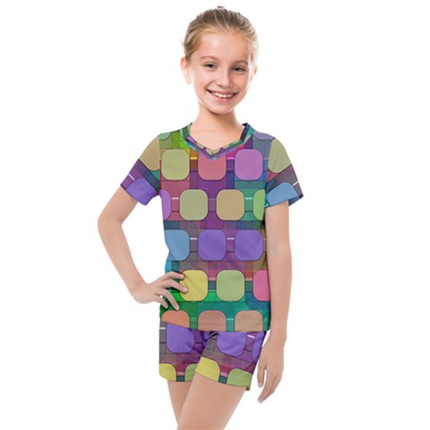 Pattern  Kids  Mesh Tee And Shorts Set by Sobalvarro