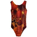 Leaf Autumn Nature Background Kids  Cut-Out Back One Piece Swimsuit View1