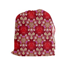 Design Pattern Texture Drawstring Pouch (xl) by Wegoenart