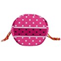 Polka Dots Two Times 2 Black Drawstring Bucket Bag View3