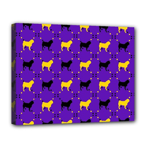 Elegant Pugs Canvas 14  X 11  (stretched) by ElegantGP