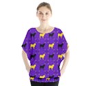 Elegant pugs Batwing Chiffon Blouse View1