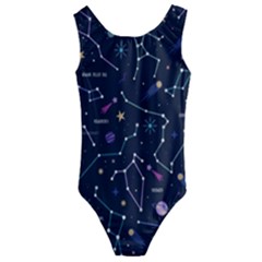 Space Wallpapers Kids  Cut-out Back One Piece Swimsuit by Vaneshart