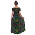 Neon Fruit Seamless Pattern Off Shoulder Open Front Chiffon Dress View2