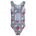 Romboidal Vector Pattern Kids  Cut-Out Back One Piece Swimsuit View2