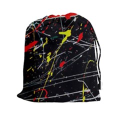 Random Paint Splats Background Drawstring Pouch (2xl) by Vaneshart