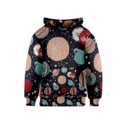 Space Galaxy Pattern Kids  Pullover Hoodie by Vaneshart