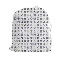 Memphis Seamless Patterns Drawstring Pouch (2xl) by Vaneshart