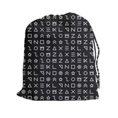 Memphis Seamless Patterns Drawstring Pouch (2xl) by Vaneshart