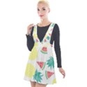 Vector Seamless Pattern With Pineapples Plunge Pinafore Velour Dress View1