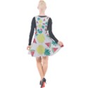 Vector Seamless Pattern With Pineapples Plunge Pinafore Velour Dress View2