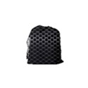 Black Metallic Hexagon Mesh Pattern Background Drawstring Pouch (XS) View2