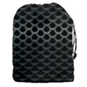 Black Metallic Hexagon Mesh Pattern Background Drawstring Pouch (3XL) View1
