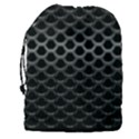Black Metallic Hexagon Mesh Pattern Background Drawstring Pouch (3XL) View2