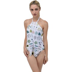 Cute Flowers Plants Big Collection Go With The Flow One Piece Swimsuit by Vaneshart