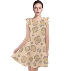 Leopard Print Tie Up Tunic Dress by Sobalvarro