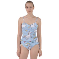 Unicorn Seamless Pattern Background Vector Sweetheart Tankini Set by Sobalvarro
