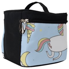 Unicorn Seamless Pattern Background Vector Make Up Travel Bag (big) by Sobalvarro