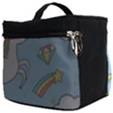 Unicorn Seamless Pattern Background Vector Make Up Travel Bag (Big) View2