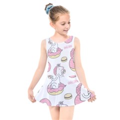 Unicorn Seamless Pattern Background Vector (1) Kids  Skater Dress Swimsuit by Sobalvarro