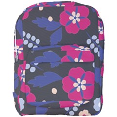 Vector Seamless Flower And Leaves Pattern Full Print Backpack by Sobalvarro