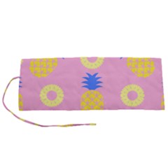 Pop Art Pineapple Seamless Pattern Vector Roll Up Canvas Pencil Holder (s) by Sobalvarro
