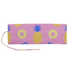 Pop Art Pineapple Seamless Pattern Vector Roll Up Canvas Pencil Holder (m) by Sobalvarro