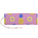 Pop Art Pineapple Seamless Pattern Vector Roll Up Canvas Pencil Holder (M) View1