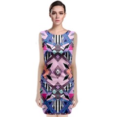Marble Texture Print Fashion Style Patternbank Vasare Nar Abstract Trend Style Geometric Sleeveless Velvet Midi Dress by Sobalvarro