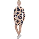 Leopard Pattern Funny Drawing Seamless Pattern Women s Long Sleeve Casual Dress View2