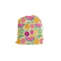 Seamless Pattern With Fruit Vector Illustrations Gift Wrap Design Drawstring Pouch (Small) View1