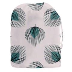 Green Tropical Leaves Seamless Pattern Drawstring Pouch (3xl) by Vaneshart