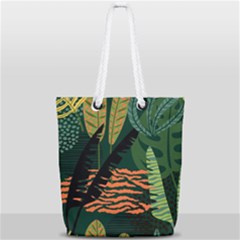 Abstract Seamless Pattern With Tropical Leaves Full Print Rope Handle Tote (small) by Vaneshart