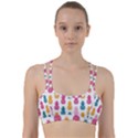 Tropic Fruit Pineapple Seamless Pattern Design Vector Illustration Line Them Up Sports Bra View1