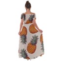 Seamless Pattern With Vector Illustrations Pineapples Off Shoulder Open Front Chiffon Dress View2
