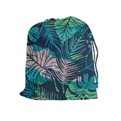 Seamless Abstract Pattern With Tropical Plants Drawstring Pouch (xl) by Vaneshart
