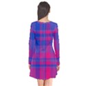 Bisexualplaid Long Sleeve V-neck Flare Dress View2