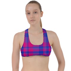 Bisexualplaid Criss Cross Racerback Sports Bra by NanaLeonti