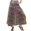 Leaves Contemplative In Pearls Free From Disturbance Satin Palazzo Pants View1